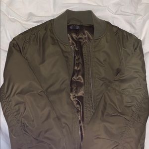 GREEN BOMBER JACKET TOPSHOP